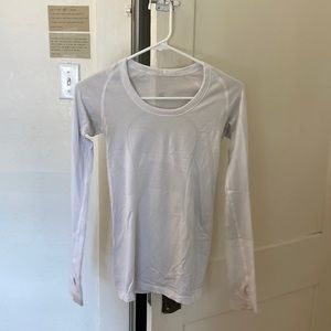 White classic long sleeve lululemon shirt